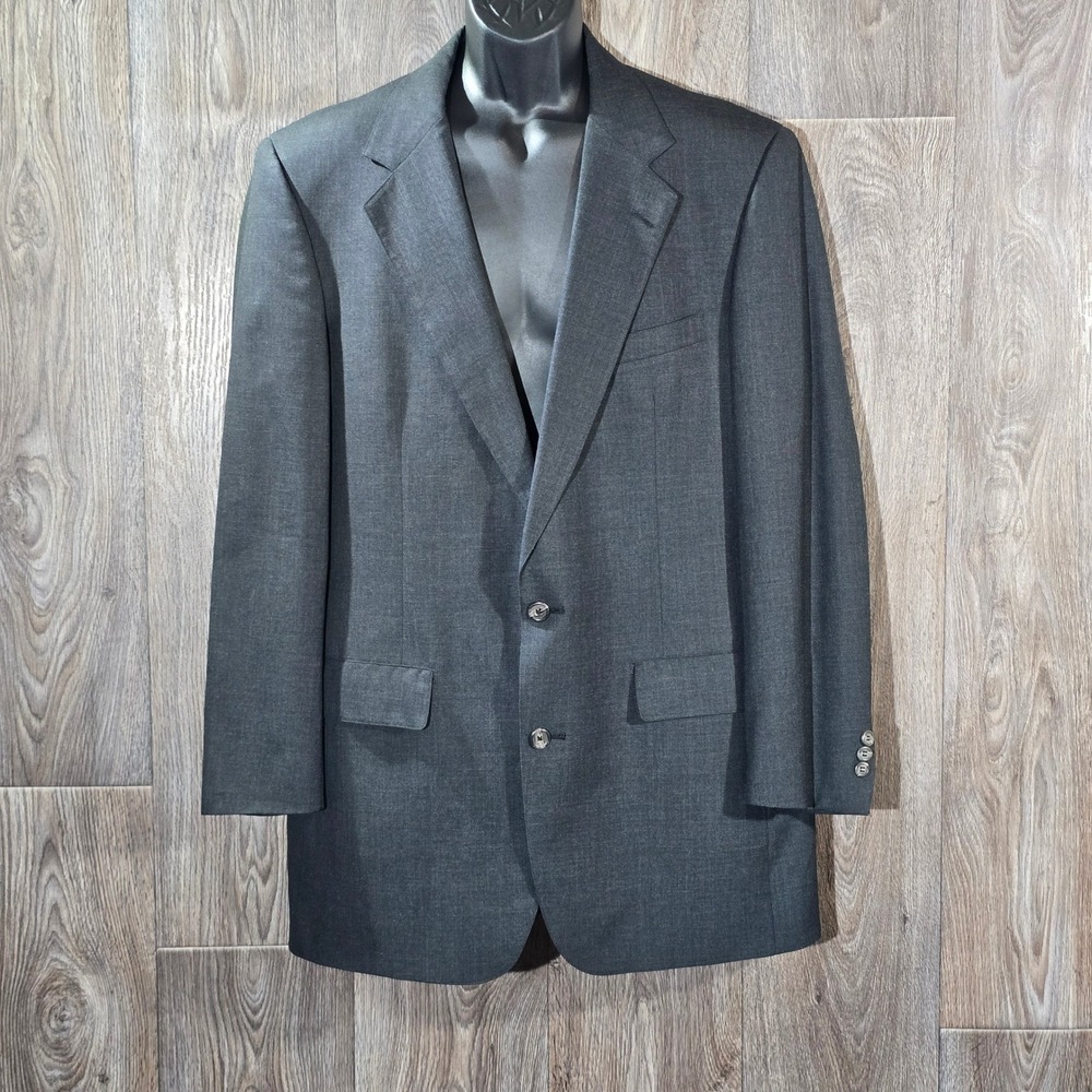 Brooks Brothers Vintage Gray Blazer 2-Button Made in USA 42X Sport Coat